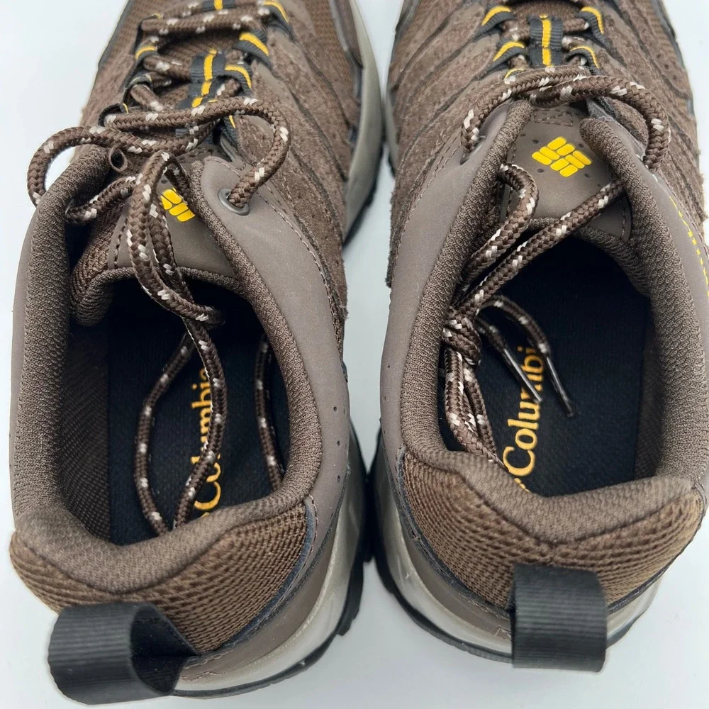 Columbia Strata Trail Low Hiking Shoes Mens 9 Brown Cordovan Mesh Suede‎ Rugged